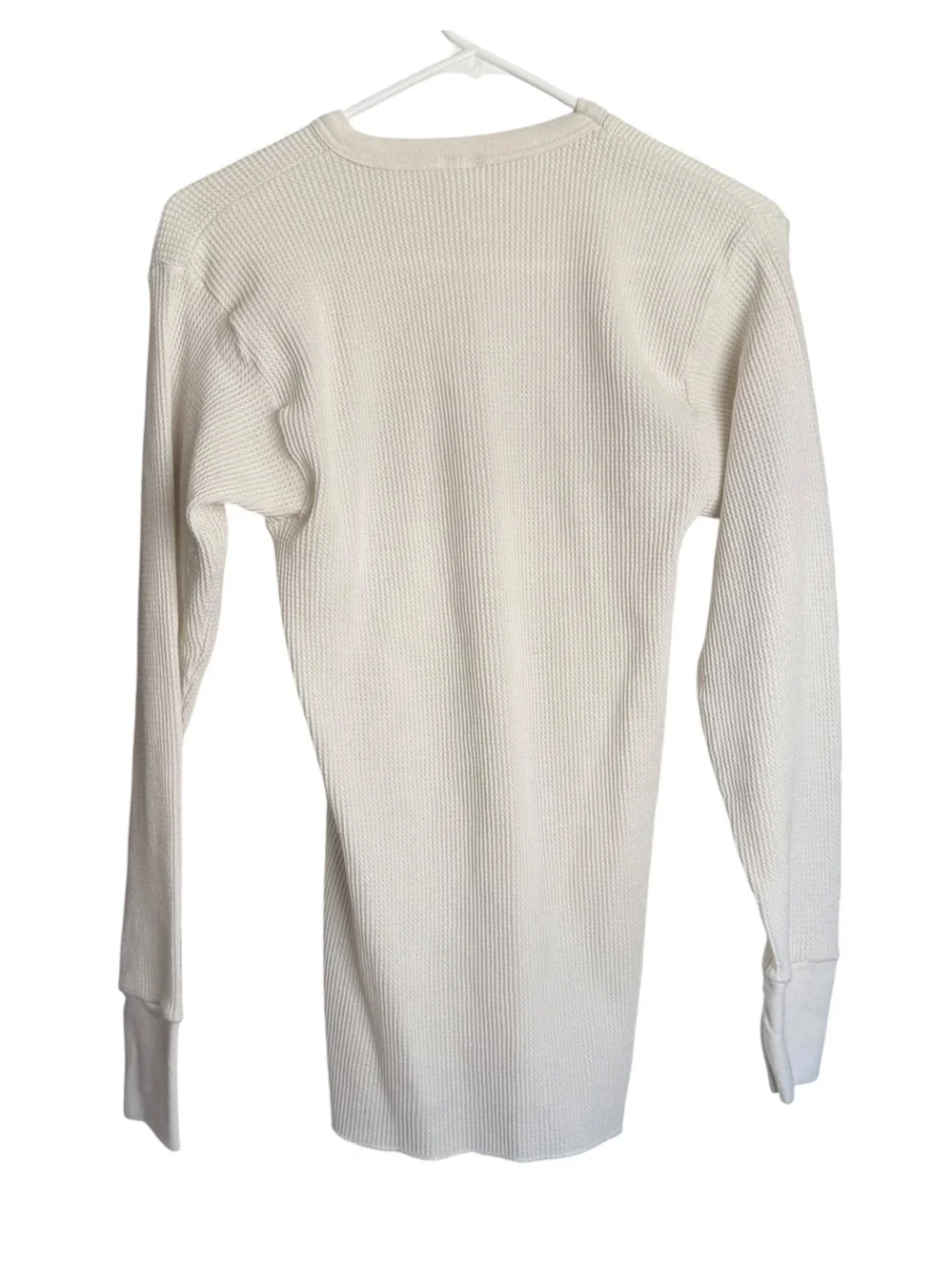 Indera Men's Thermal Waffle Knit Long Sleeve Top Crewneck Size Large Base Layer